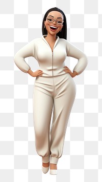 PNG Cartoon adult women suit. 