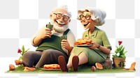 PNG Cartoon food portrait glasses