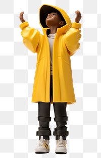 PNG Yellow person coat transparent background. 