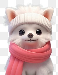 PNG Cartoon scarf cute dog. AI generated Image by rawpixel.
