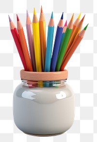 PNG Pencil jar white background arrangement. 