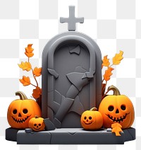 PNG Tombstone halloween pumpkin anthropomorphic. 