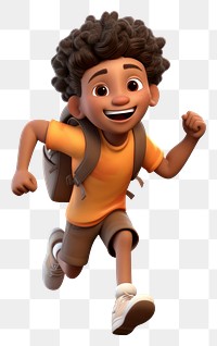 PNG Running smiling cartoon transparent background. 