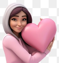 PNG Portrait cartoon adult heart. 