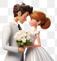 PNG Wedding cartoon flower dress