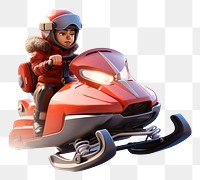 PNG Snowmobile motorcycle vehicle cartoon. 