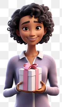 PNG Portrait cartoon gift toy. 