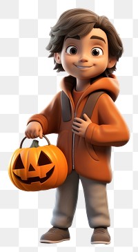 PNG Halloween cartoon white background anthropomorphic. AI generated Image by rawpixel.