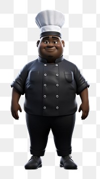 PNG Cartoon black chef  