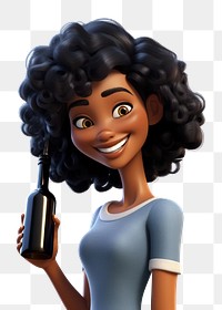 PNG  Portrait cartoon adult women. AI generated Image by rawpixel.