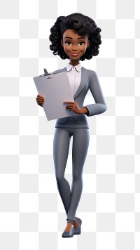 PNG Cartoon adult woman suit. AI generated Image by rawpixel.