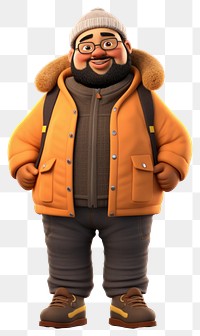 PNG Cartoon jacket winter adult. AI generated Image by rawpixel.