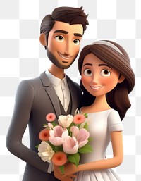 PNG Wedding cartoon flower adult. 