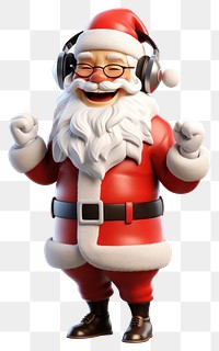 PNG Listening cartoon transparent background santa claus. 