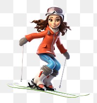 PNG Skiing recreation jumping cartoon. 