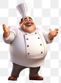 PNG Portrait cartoon chef  