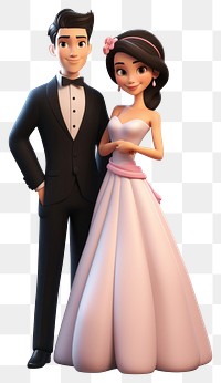 PNG Fashion wedding cartoon dress. AI generated Image by rawpixel.