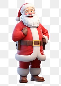 PNG Cartoon white background santa claus celebration