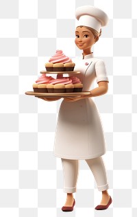 PNG Cake dessert holding chef. AI generated Image by rawpixel.