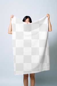 Beach towel png transparent mockup