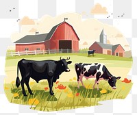 PNG Farm cow livestock outdoors. AI generated Image by rawpixel.