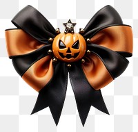 PNG Halloween pumpkin ribbon bow. 