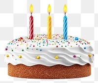 PNG Cake birthday dessert candle transparent background