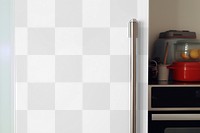 Refrigerator door png transparent mockup