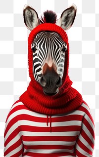 PNG Zebra wildlife portrait sweater transparent background