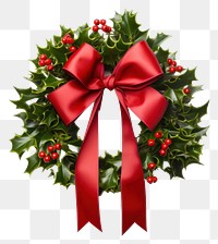 PNG Christmas wreath ribbon plant. 