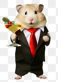 PNG Hamster portrait holding rodent transparent background