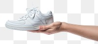 PNG Shoe footwear holding sneaker transparent background