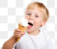 PNG Eating dessert cream food transparent background