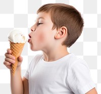 PNG Eating dessert child cream transparent background