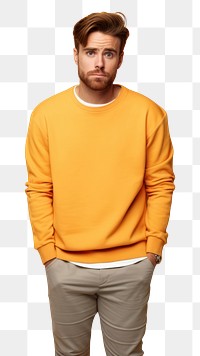 PNG Sweatshirt portrait sweater looking. 