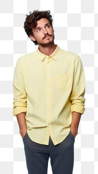PNG Looking sleeve shirt adult. AI generated Image by rawpixel.