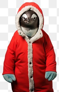 PNG Penguin christmas portrait costume transparent background