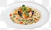 PNG Food risotto seafood plate transparent background