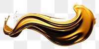 PNG Gold splattered abstract rippled transparent background