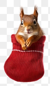 PNG Christmas squirrel mammal animal. AI generated Image by rawpixel.