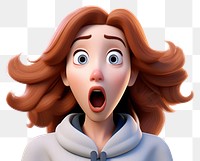 PNG Portrait cartoon adult shock. AI generated Image by rawpixel.