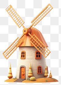 PNG Windmill transparent background architecture dollhouse. 