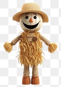 PNG Scarecrow white toy transparent background