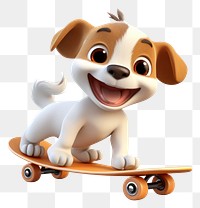 PNG Skateboard cartoon mammal animal. AI generated Image by rawpixel.