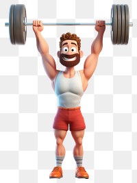 PNG Weightlifting sports gym white background. AI generated Image by rawpixel.