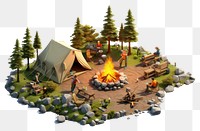 PNG Camping fire outdoors building transparent background