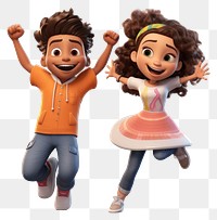 PNG Dancing cartoon toy transparent background. 