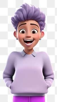 PNG Cartoon purple transparent background happiness. 