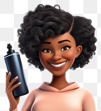 PNG Portrait cartoon bottle female. 