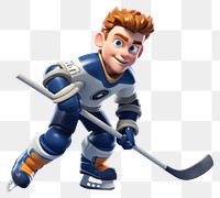 PNG Hockey cartoon sports player. AI generated Image by rawpixel.